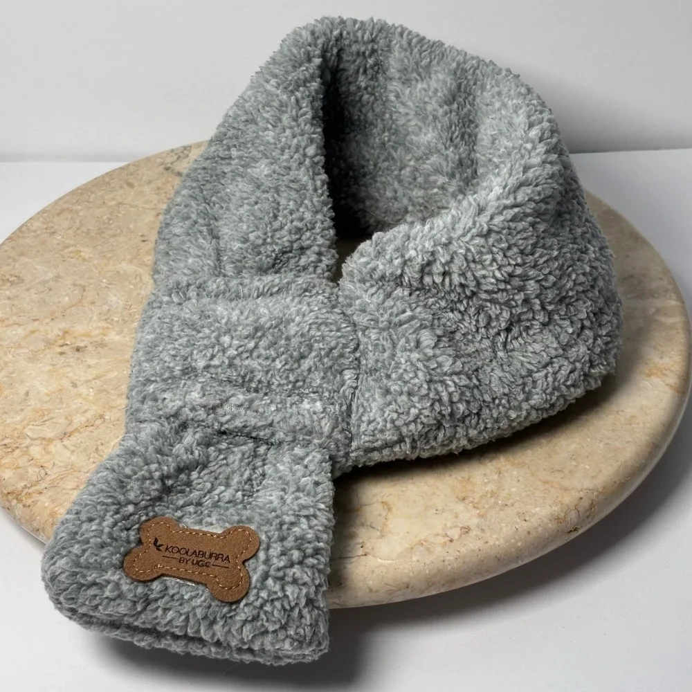 Koolaburra by UGG Gray Sherpa Pet Scarf Dog Accessory Grey‎